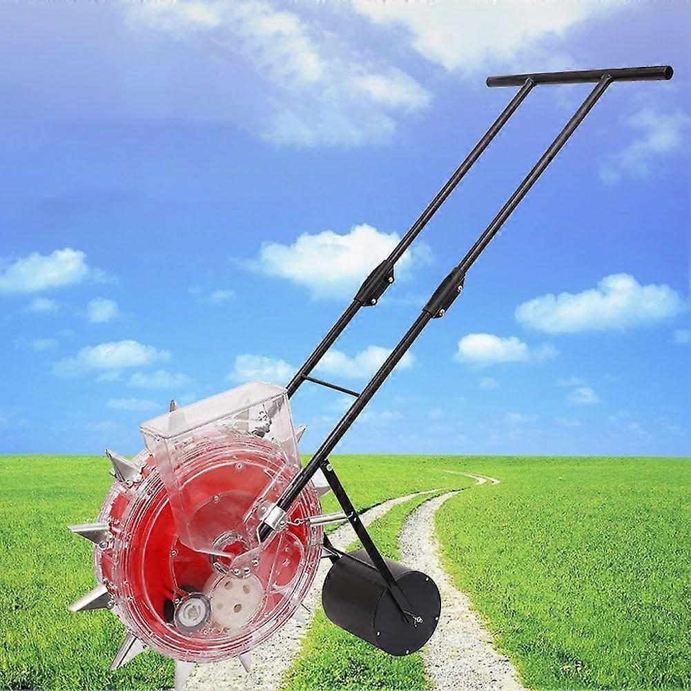 Hand-Push Precision Garden Seeder, 12 Nozzles, Row Corn Planter Seeder For Corn Soybean Cotton Peanut, Roller Spreader