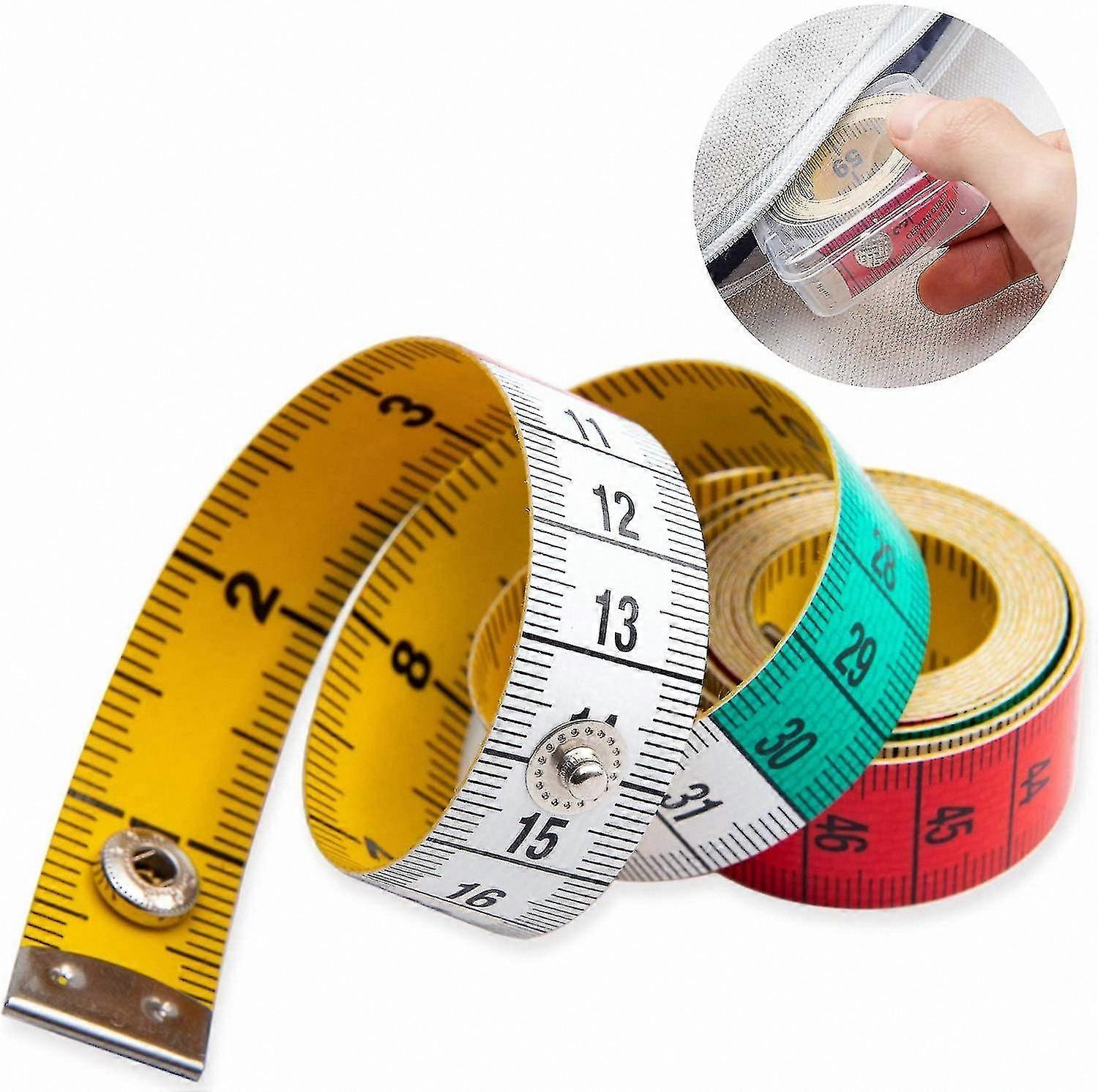 150cm/60in Flexible Multicolor Tape Measure for Sewing, Tailoring, Knitting, and Crafting Projects