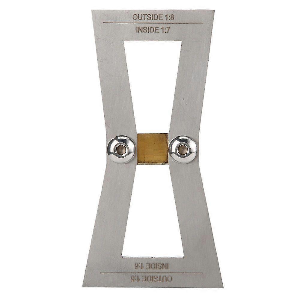 Stainless Steel Dovetail Gauge Woodworking Tool Dovetail Wood Marking Ruler(Without Scale)