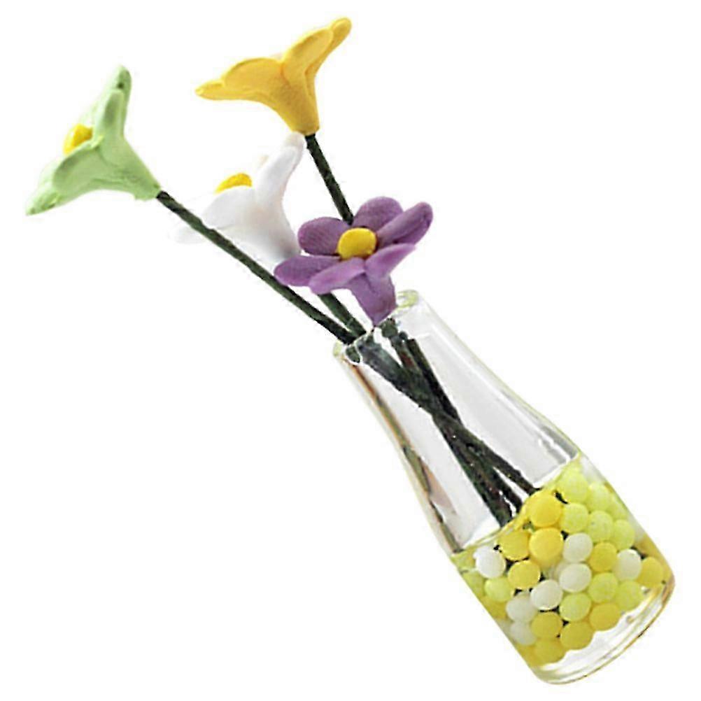 Miniature Decoration Resin Mini House Shape Miniature Landscaping Scene Assorted Color Decorative 1 Set