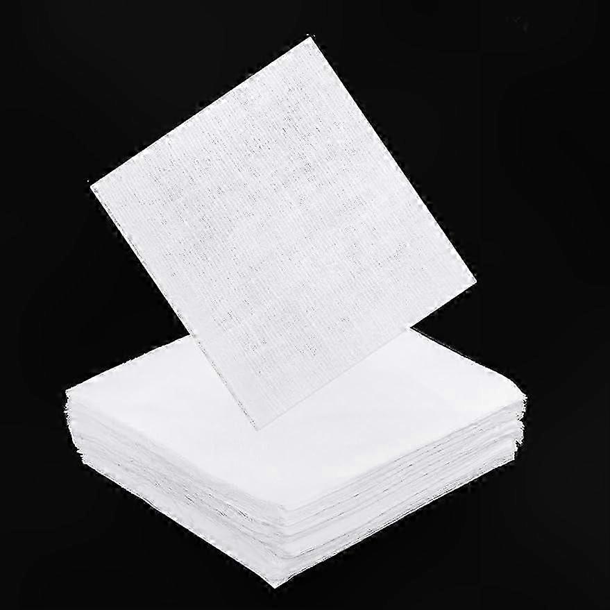 Solid Color Cotton Fabric Squares, 100 Pieces Precut Quilting Material for Embroidery and Crafting Projects in White