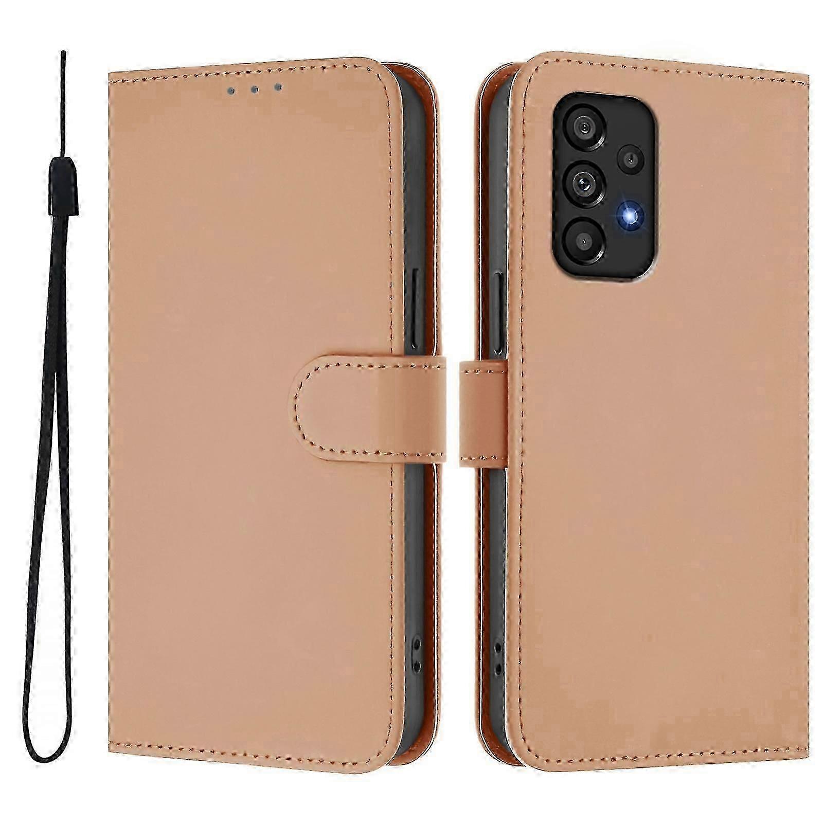 Capa protetora para telefone Samsung Galaxy A53 5G com material PU com sensação de pele