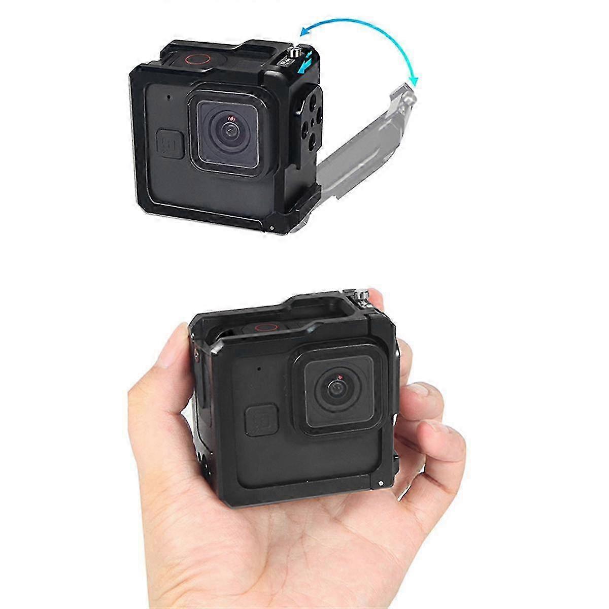 Camera Cage Rig Protective Frame Side Battery Cover Cold Shoe Mount for Hero 11 Mini Action Without