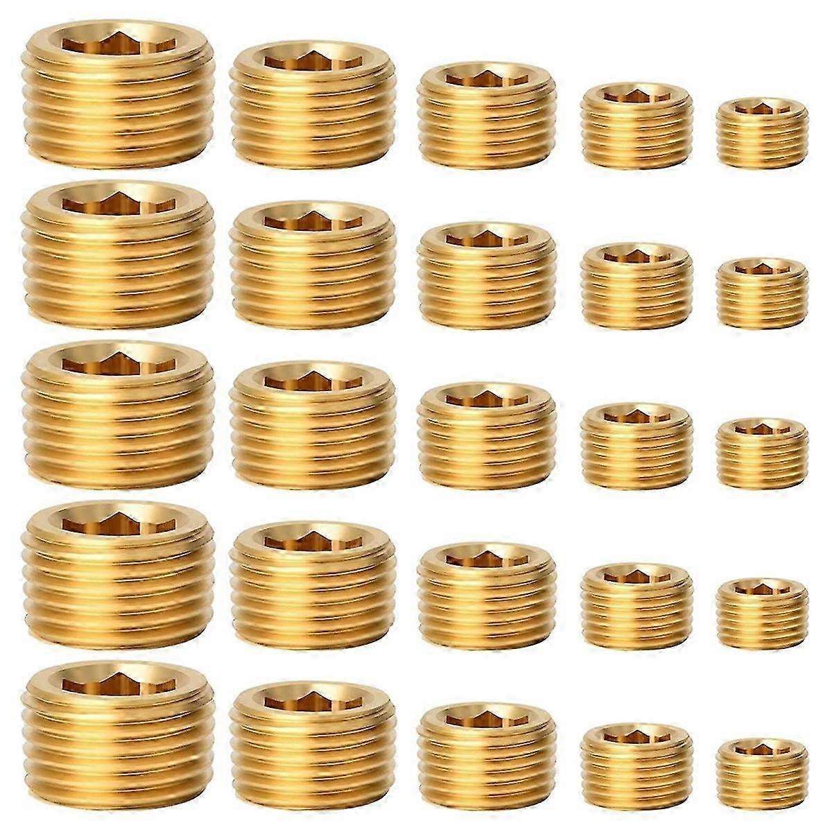 Male Internal Hex Thread Socket Pipe Plug Fitting Assortment Kit,C