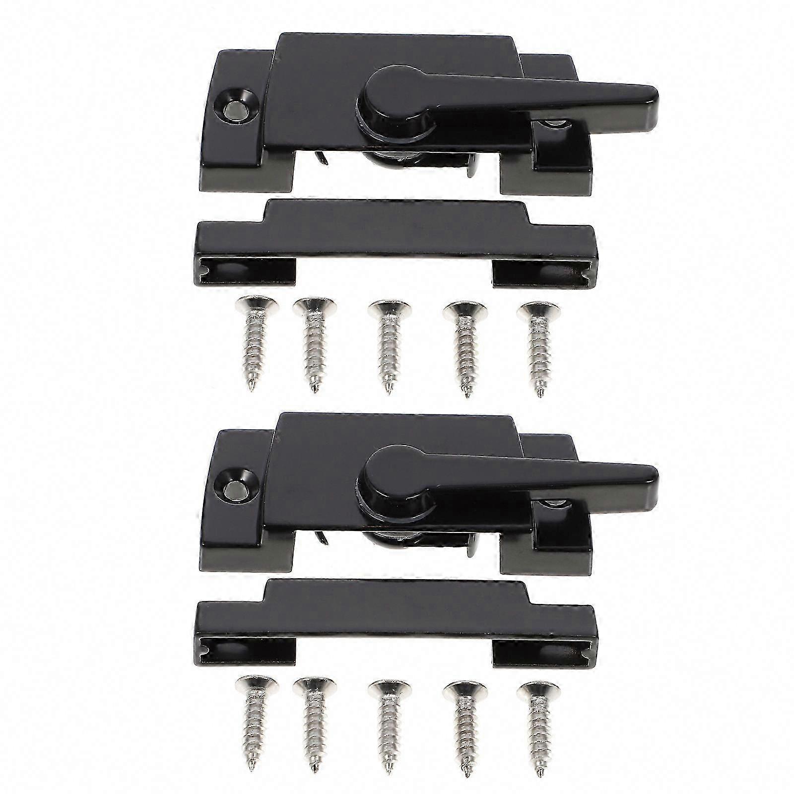 Sash Window Fastener Sliding Window Locks for Home Safety, Zinc Alloy 6.5X2.4CM, 2 Sets