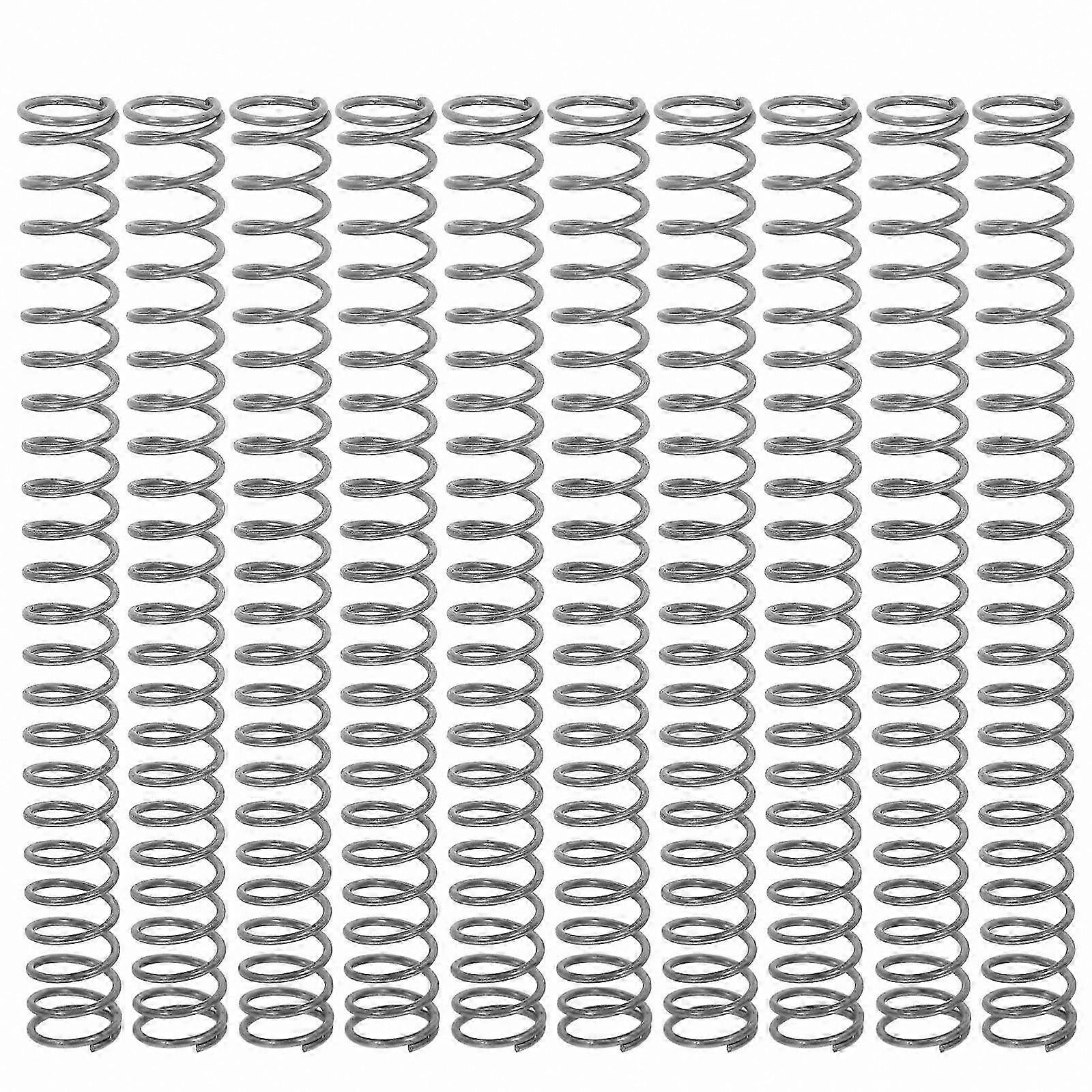 Silver Compression Springs for DIY Projects and Maintenance, 10 Pieces