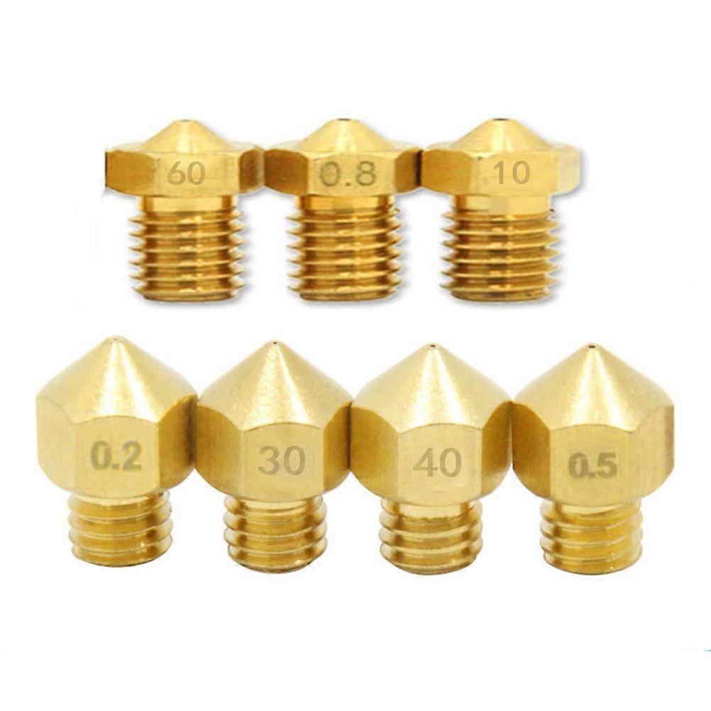 3D Printer Head Extruder Brass Nozzle for 3D Printer 7Pcs Pack