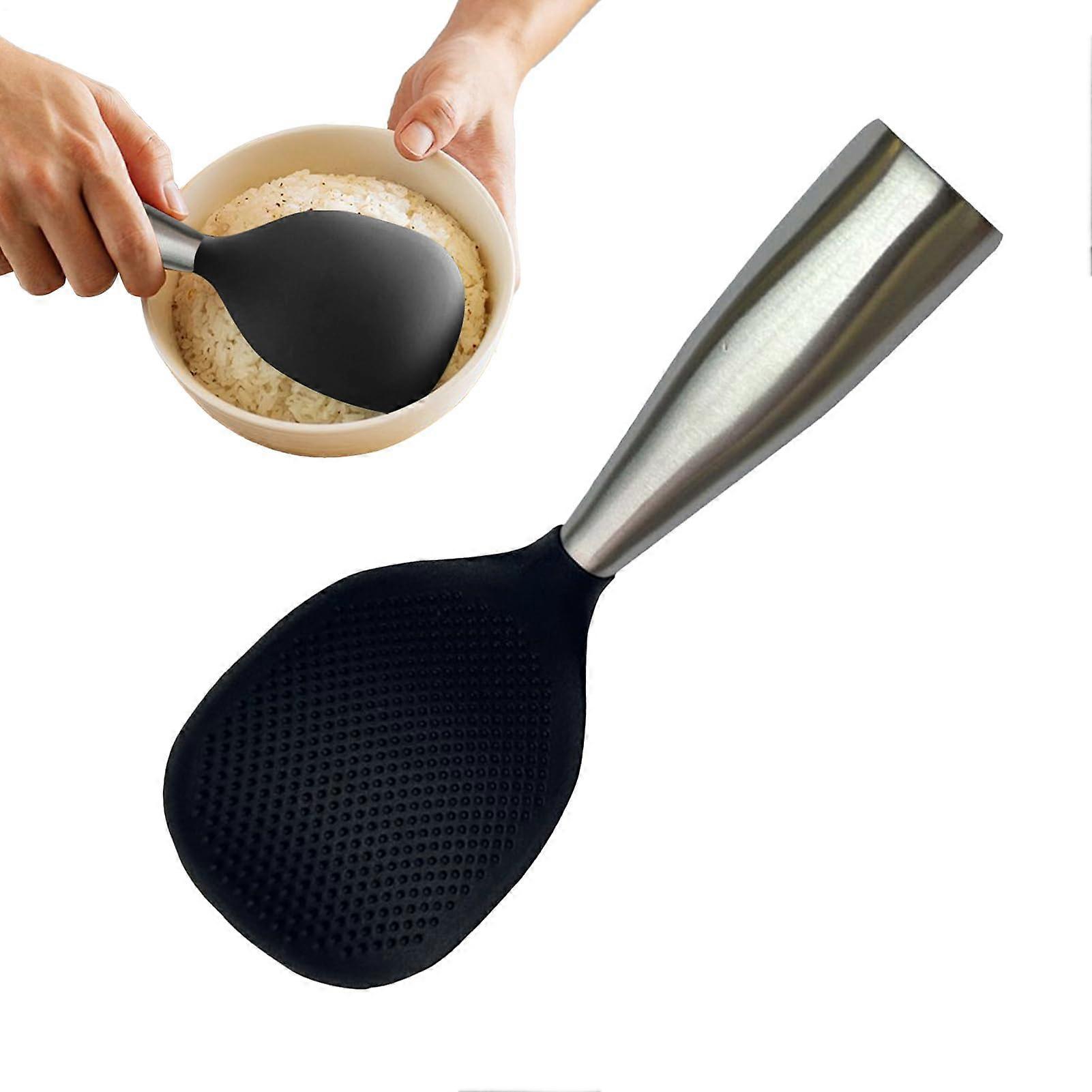 Rice Spoon NonStick Rice Paddle Heat Resistant Black For Mashed Potatoes