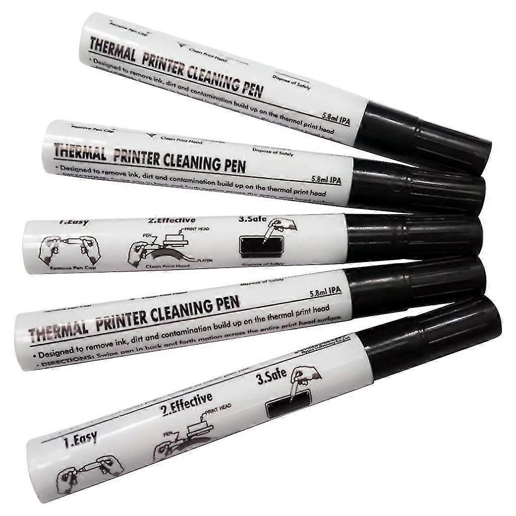 Printer head cleaning tool for thermal printers - 5 pcs electronic face sheet maintenance pen