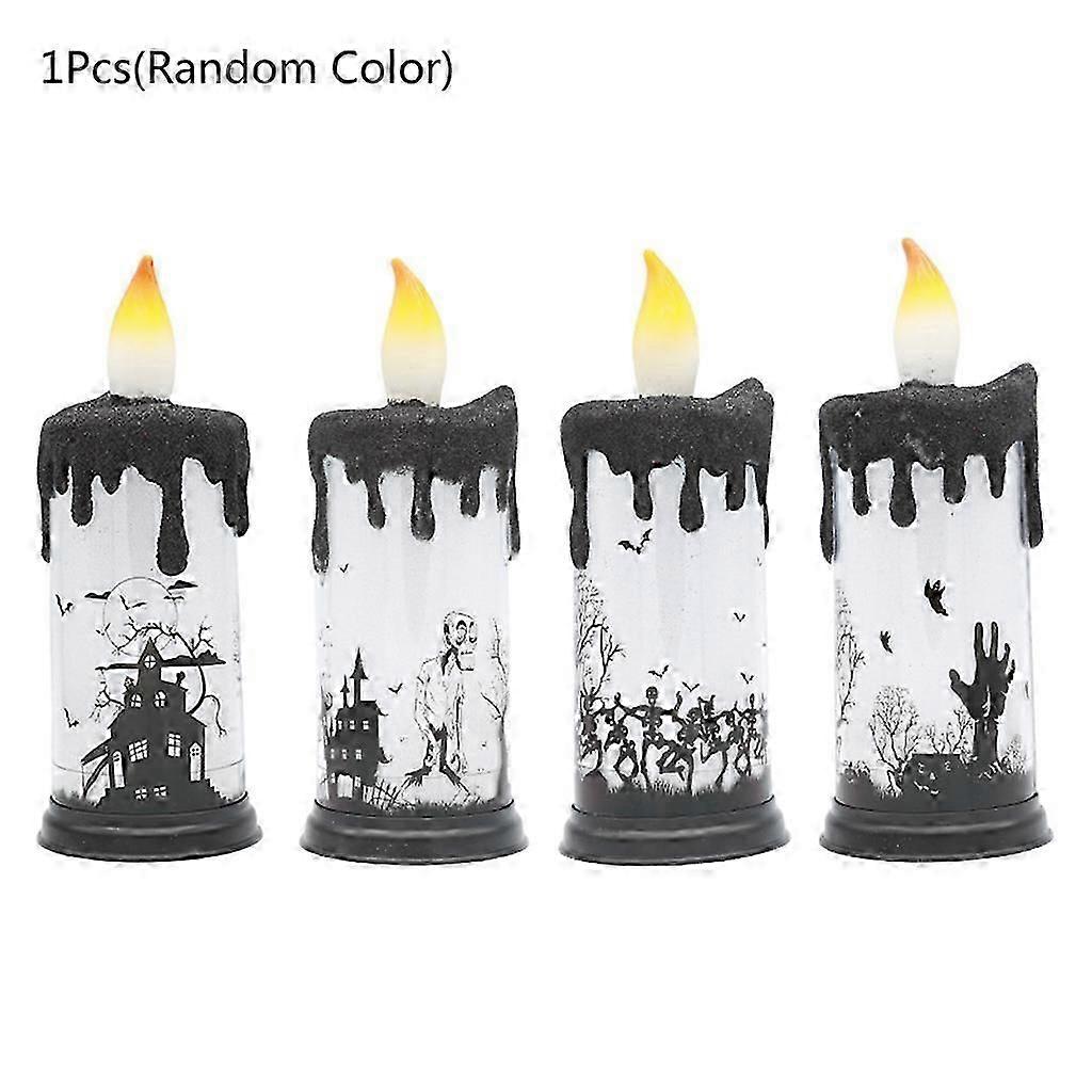 Halloween Candles Lighted Lamp Battery Operated Flameless Candles Table Center