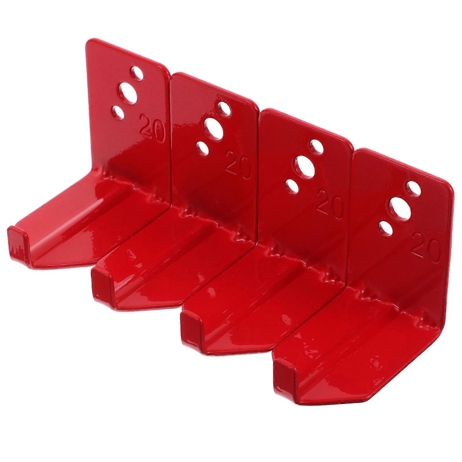 Fire Extinguisher Mount L Shape Wall Installation Iron Red for Wall Mounting 1 Set