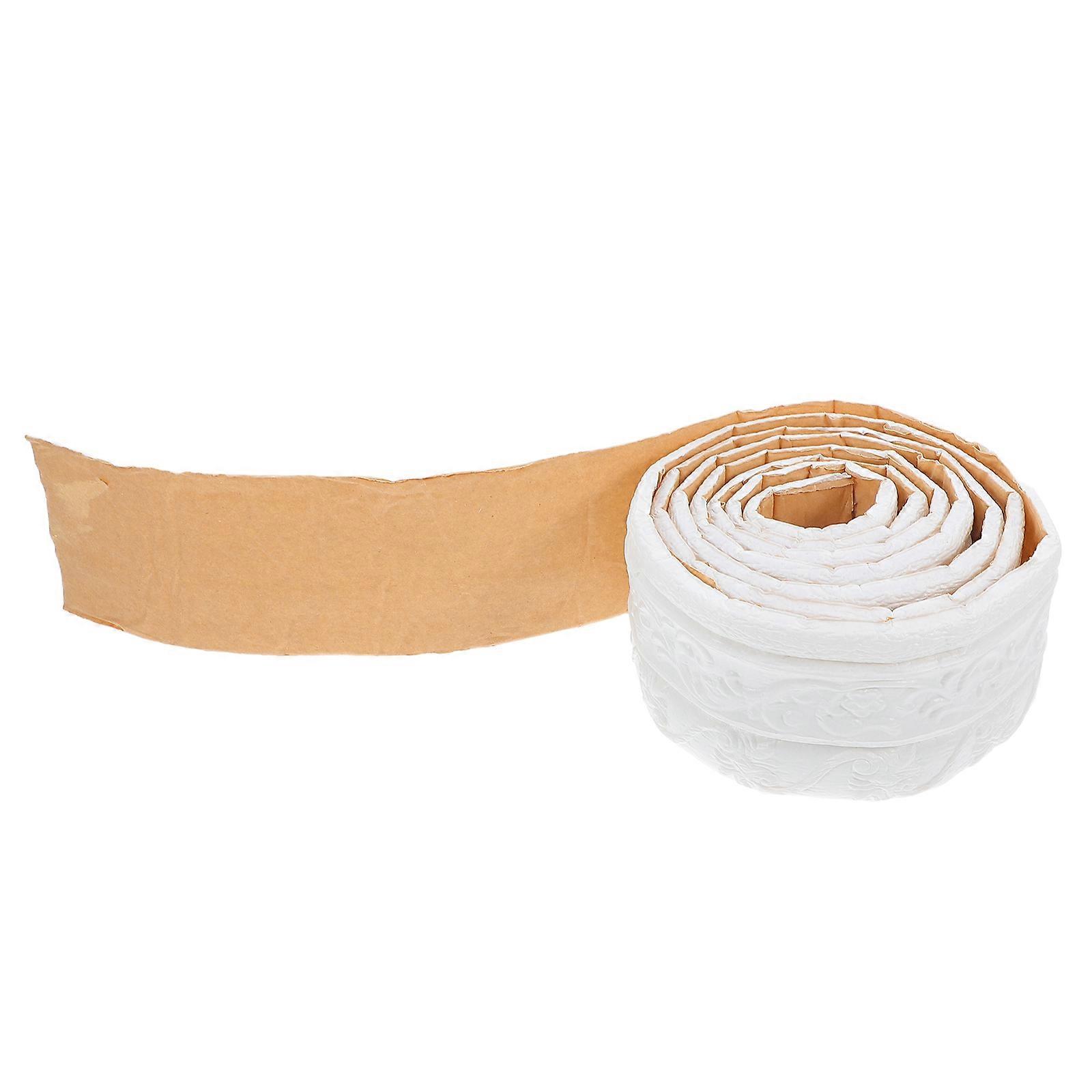 Self-Adhesive Wall Trim Molding Peel And Stick Baseboard Flexible For Ceiling Door Frame Staircase Tv Background 2 Rolls