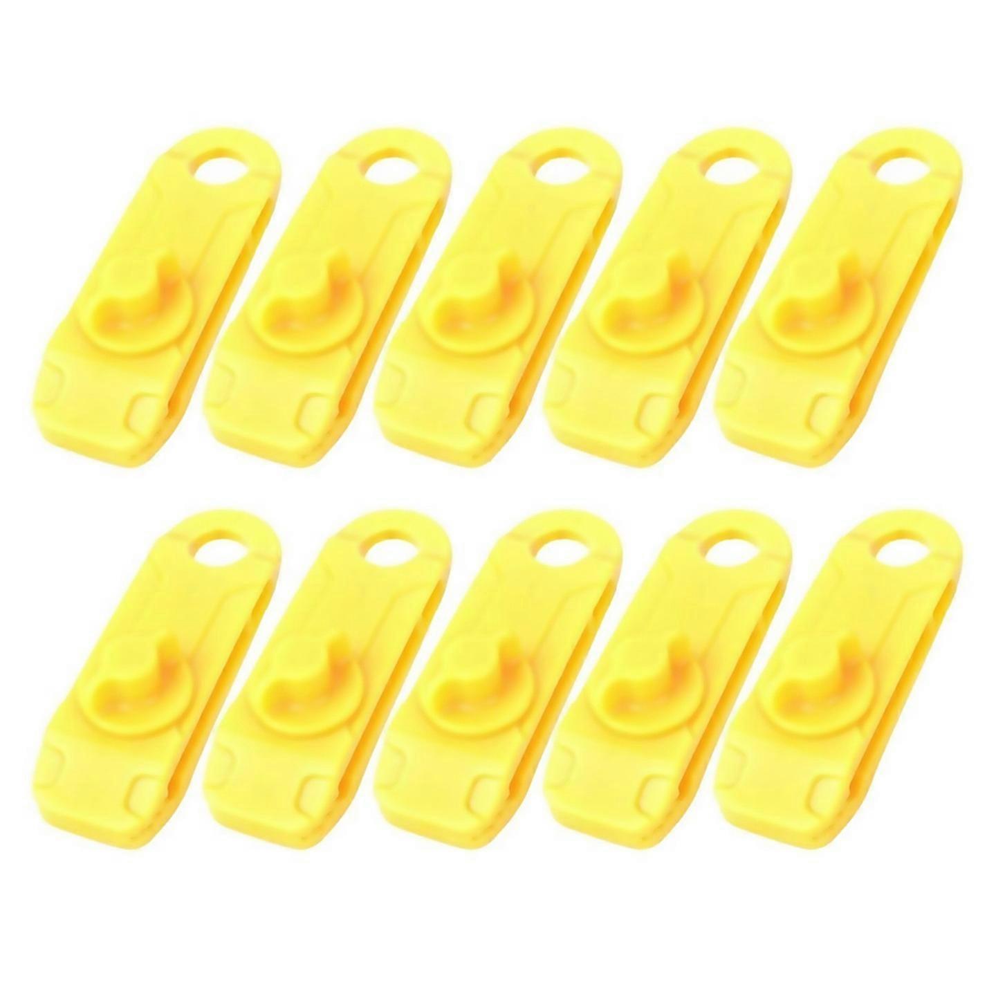 For 10pcs Outdoor Camping Tent Windproof Reusable Fixing Yellow
