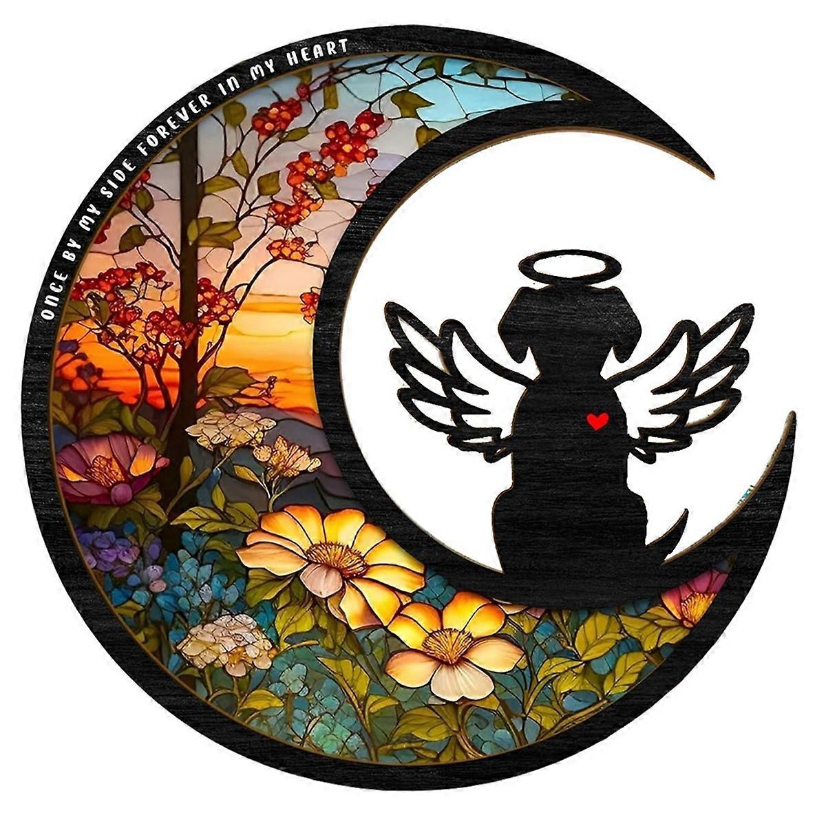 Angel Dog commemorative light catcher, window hanging light catcher