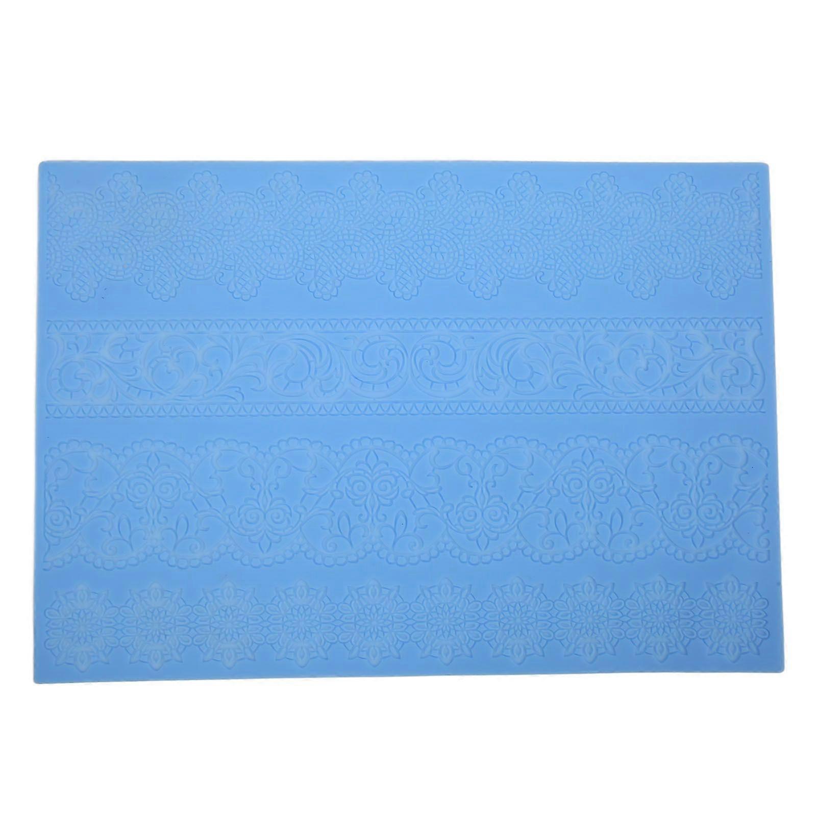 Silicone Imprint Mat DIY Flower Pattern Food Grade Fondant Impression Lace Mat for Cake Decorating
