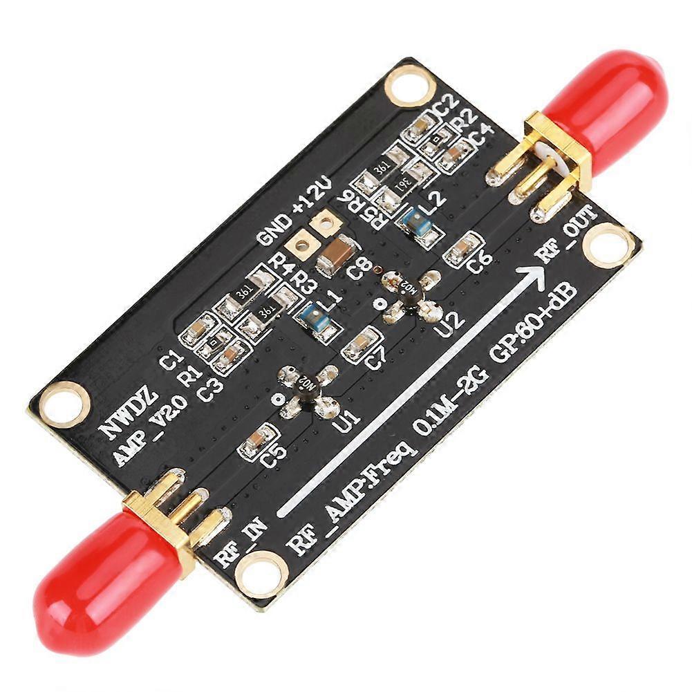 RF Wideband Amplifier LNA 0.1M-2G Gain 60dB Two stage Amplification