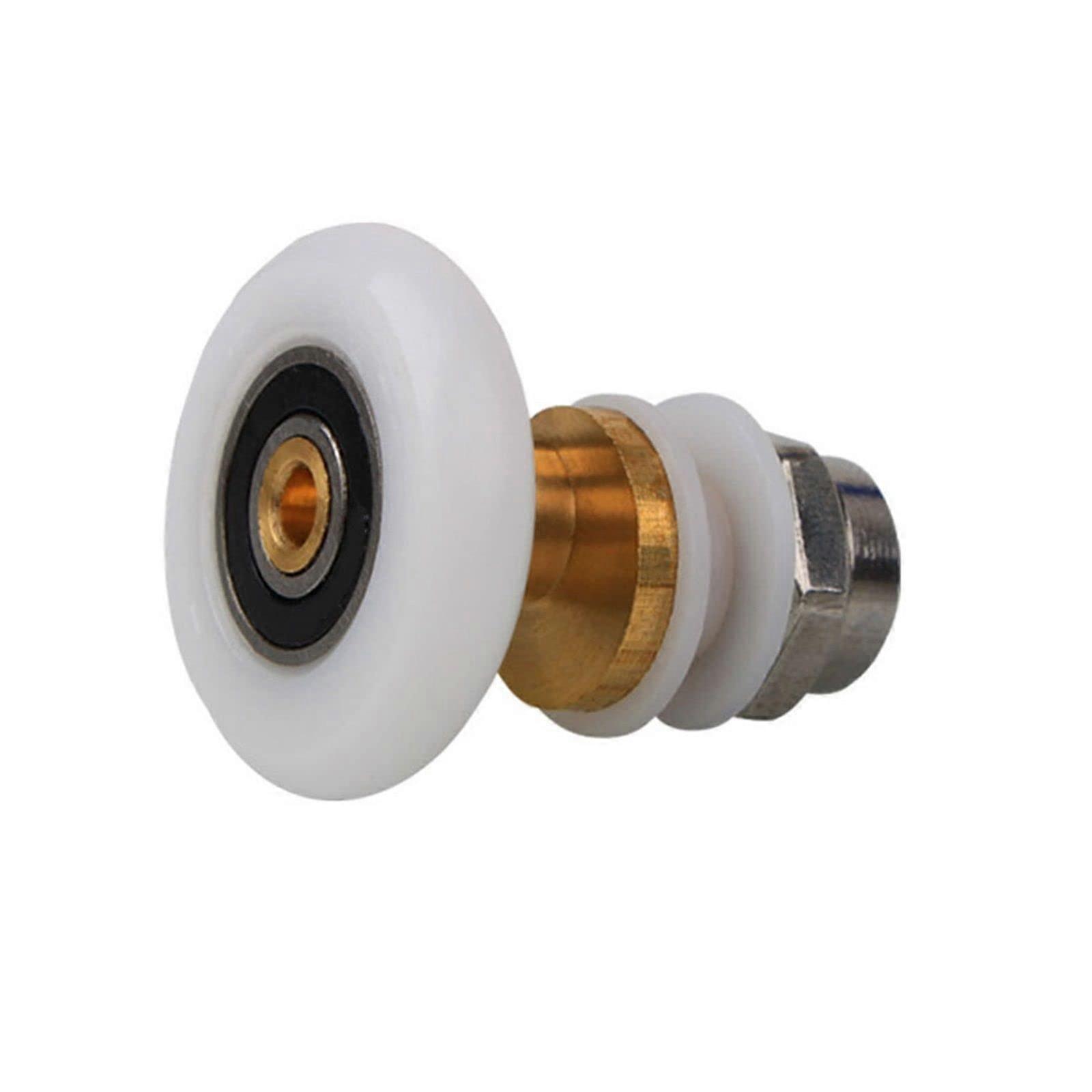 Shower Door Rollers 4 Pieces, 25mm Nylon Wheel With Copper Core, Outer Wheel And Screw Cap, Sliding Glass Door Hardware