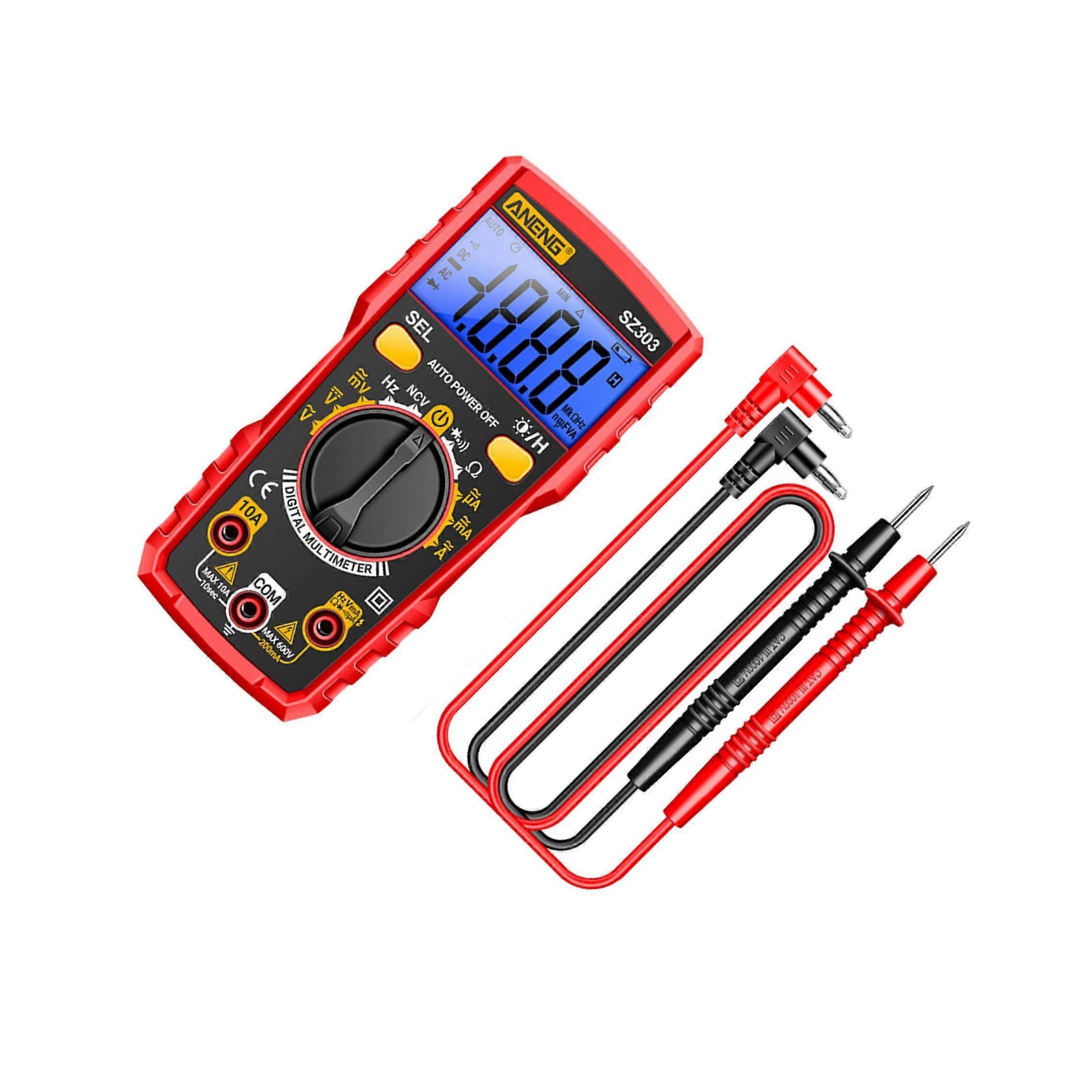 Multimeter Tester Portable Multi Tester for Vehicles Fuses Household Outlets Black