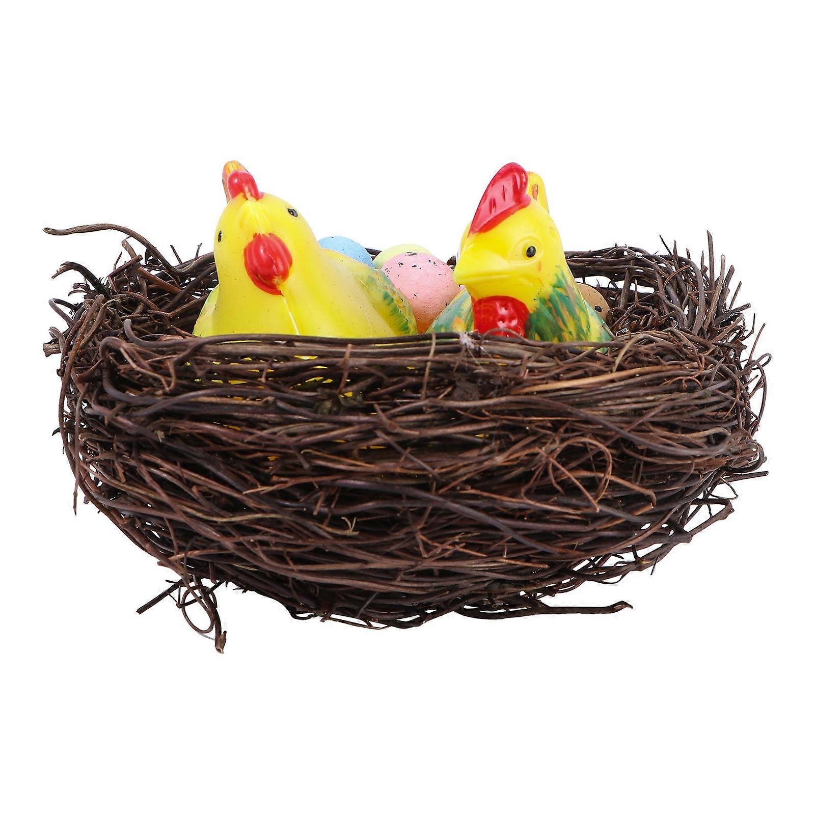 Easter Bird Nest Artificial Decoration for Easter Party Ornament