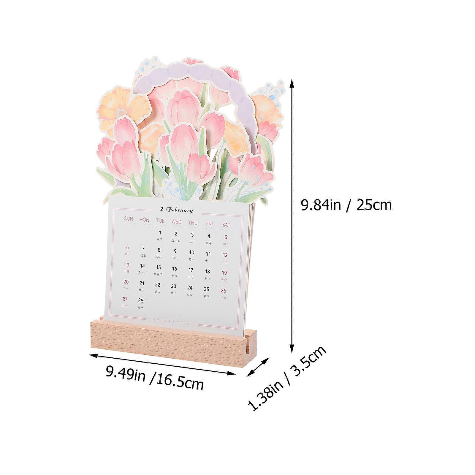 Practical Calendar Creative Calendar for Home Use 2Pcs Assorted Color