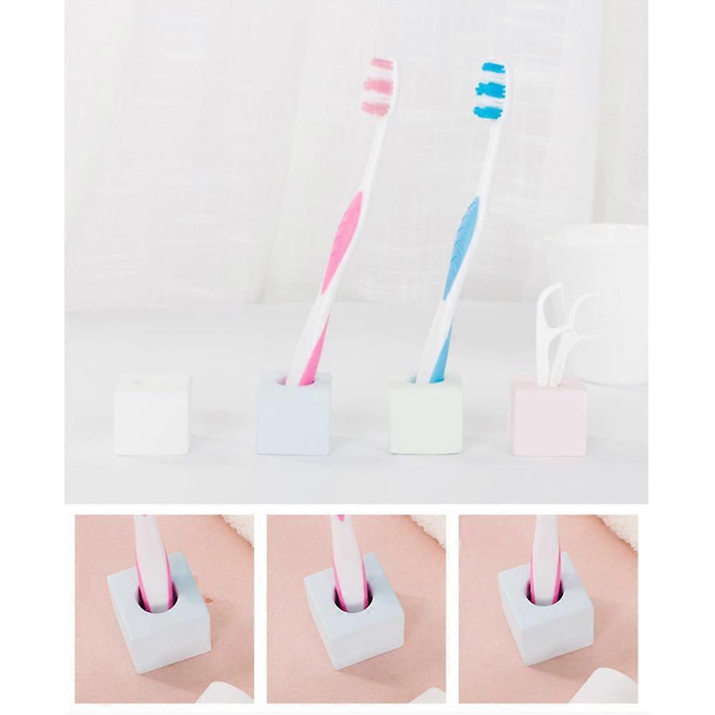 Desk Organization Toothbrush Container White Color Practical Design Easy Washable Diatomite