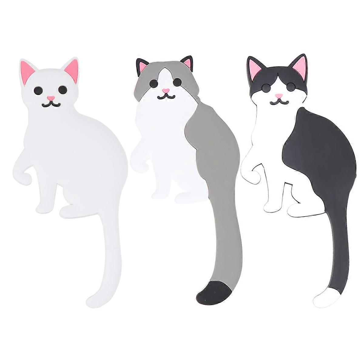 Adhesive Hanger Cat Design Wall Hooks for Hanging Items 6Pcs