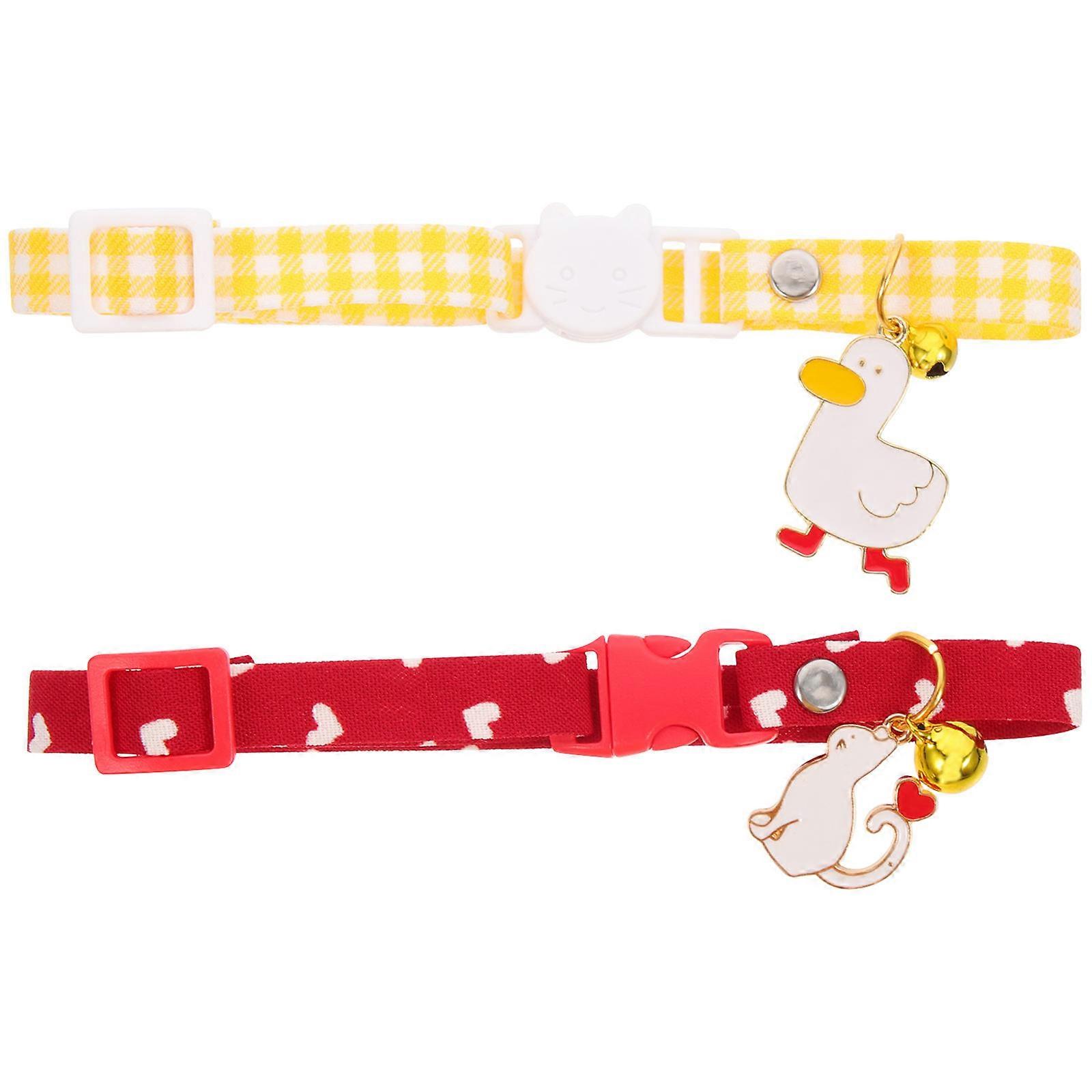 Kitten Neck Collar 32x1cm Assorted Color Pet Decoration For Holiday And Parties 4 Pcs