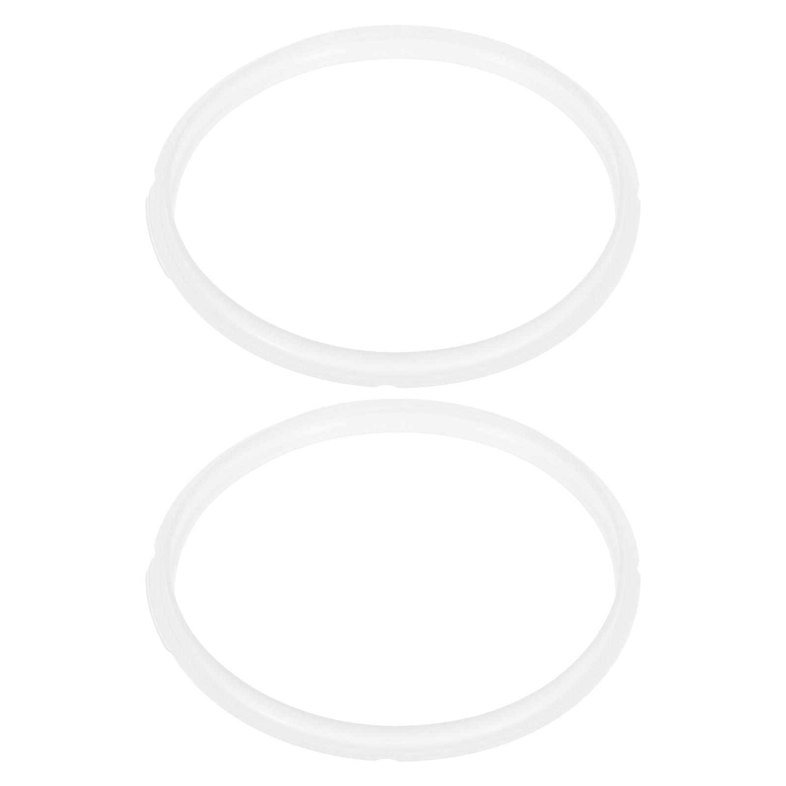 Silicone Gasket Sealing Ring For Pressure Cooker In White Color Designed For Kitchen Use And Cooking With Leak Prevention Function 8 Pcs