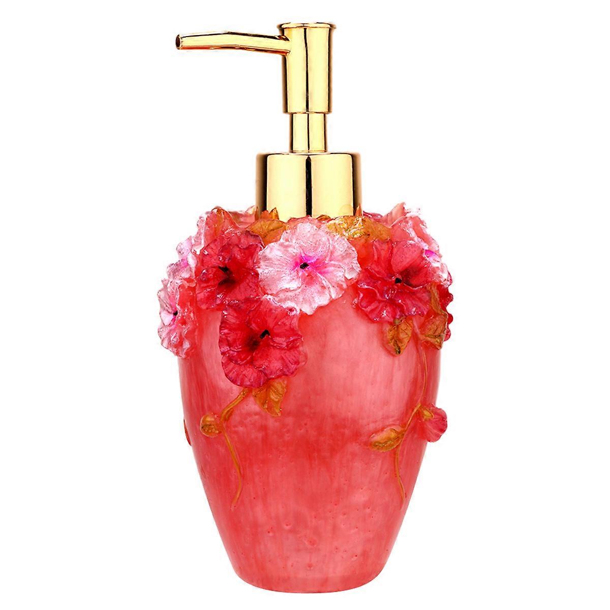 Red Elegant Empty Bottle for Body Wash Pump 2Pcs Refillable