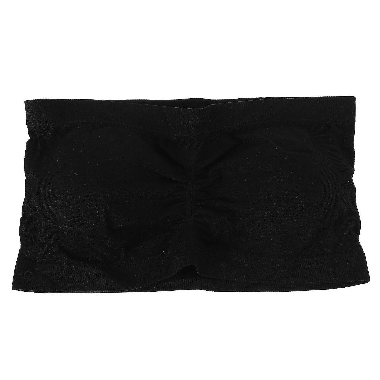 Strapless Bras for Women Bandeau Top with Removable Pads 3Pcs Bundle