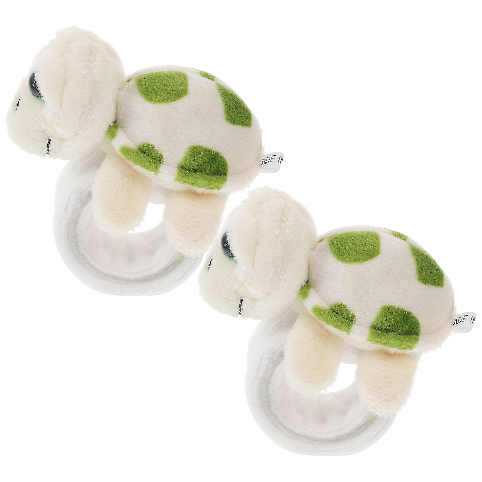 6 Pcs Animal Theme Plush Slap Bracelet Party Favor For Party With Flat Design