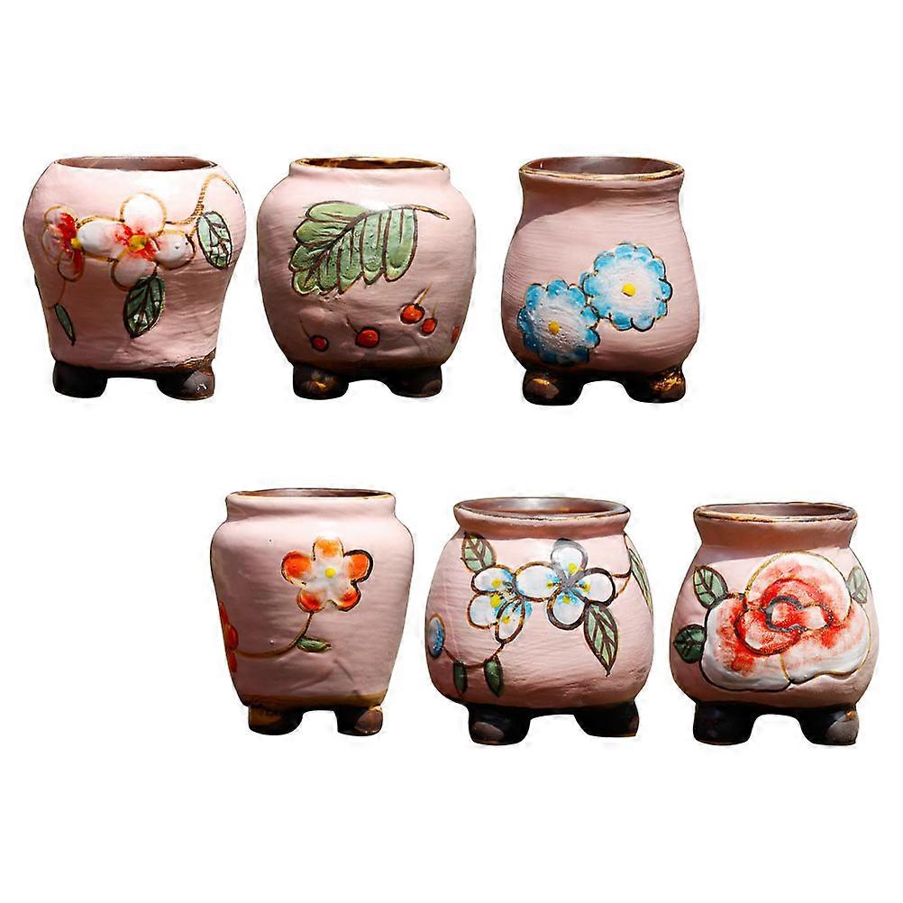 Gardening Flowerpot For Gift Recipients In Pink Color Ideal For Desk And Window Sill Decoration With Fine Craftsmanship 12 Pcs