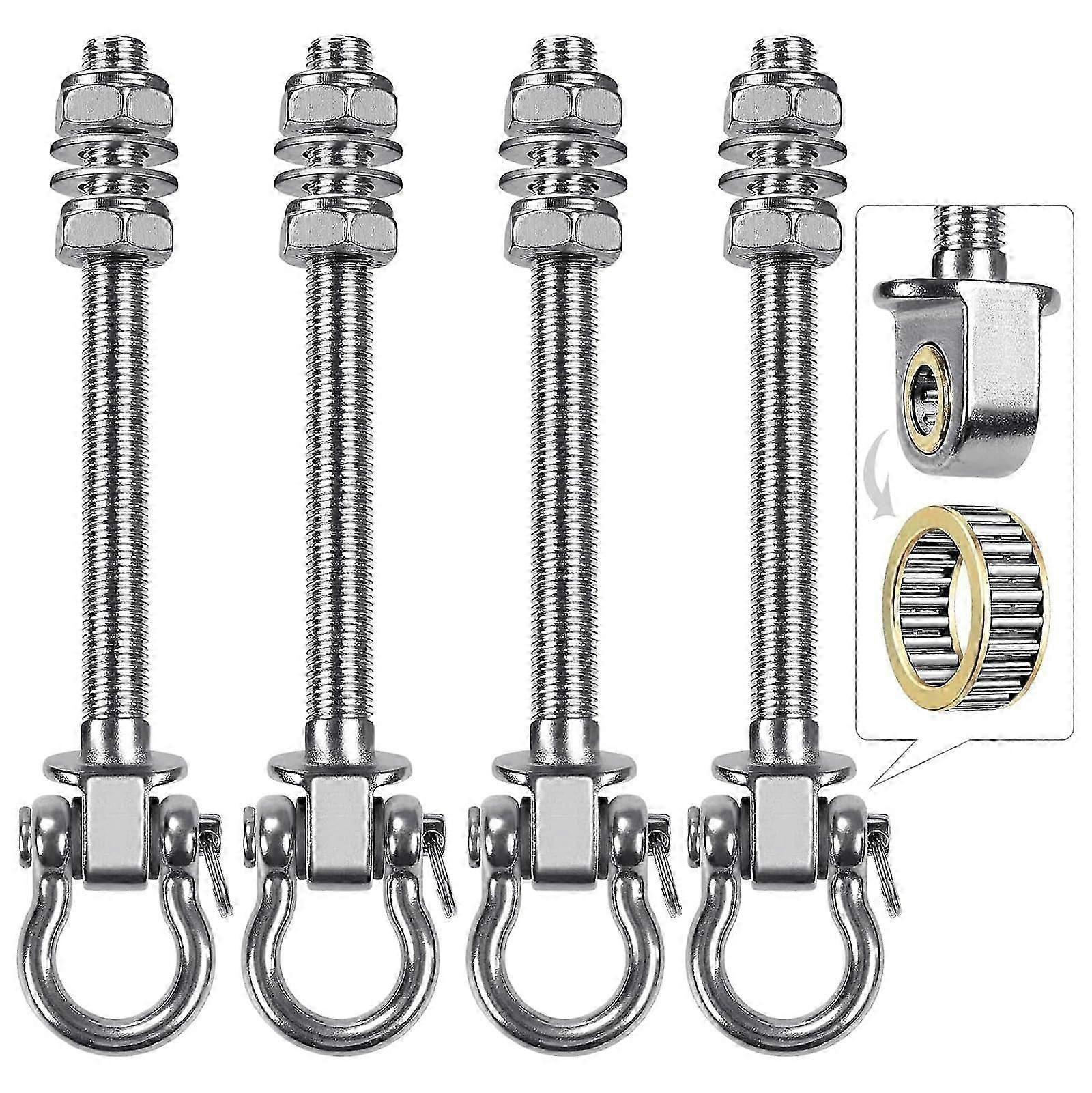 Swivel swing hook swing sets 180 rotational device swing hangers with bearings for yoga swings porch swing [jkw]