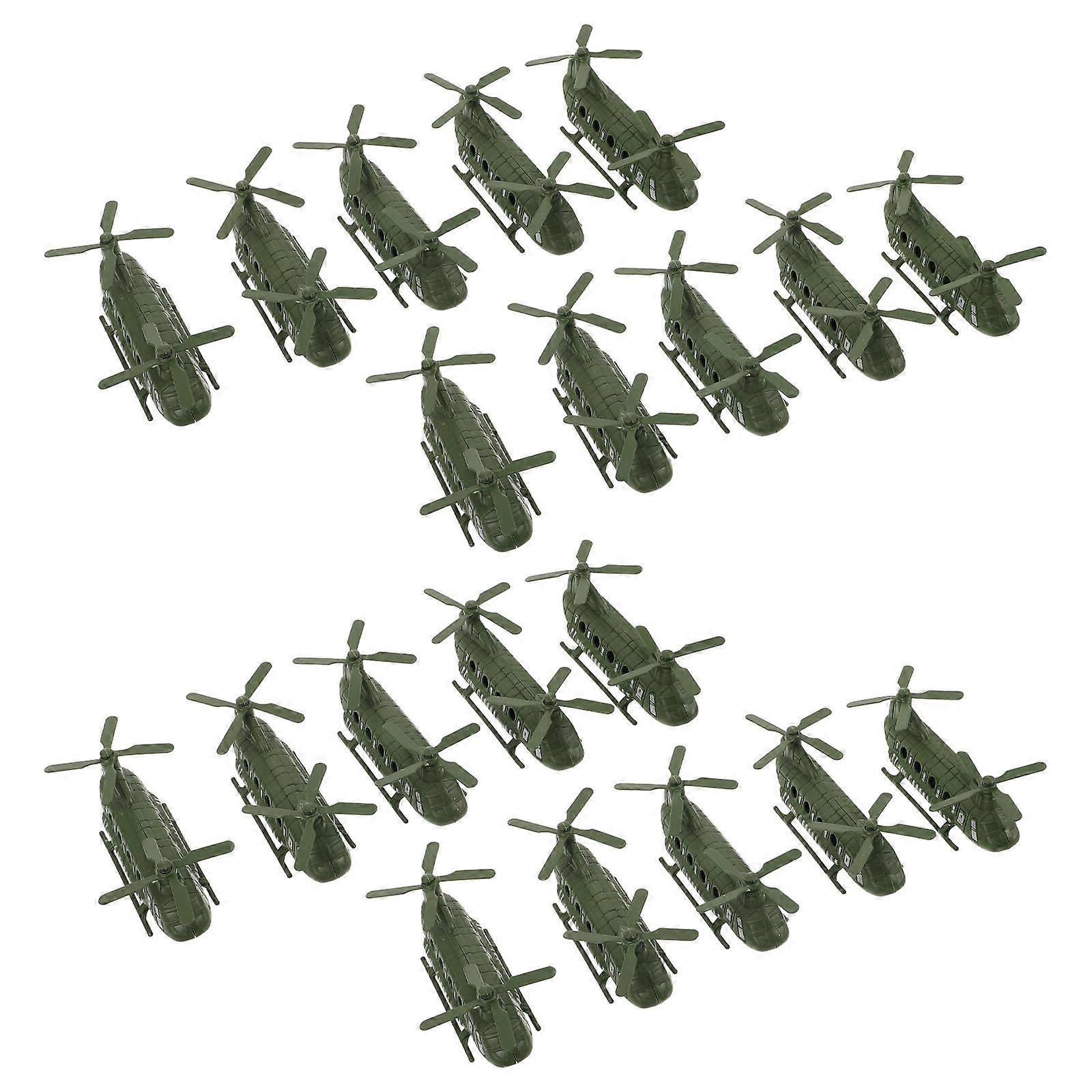 Toy Helicopter Model Army Plane for Decoration 80Pcs Collector Set