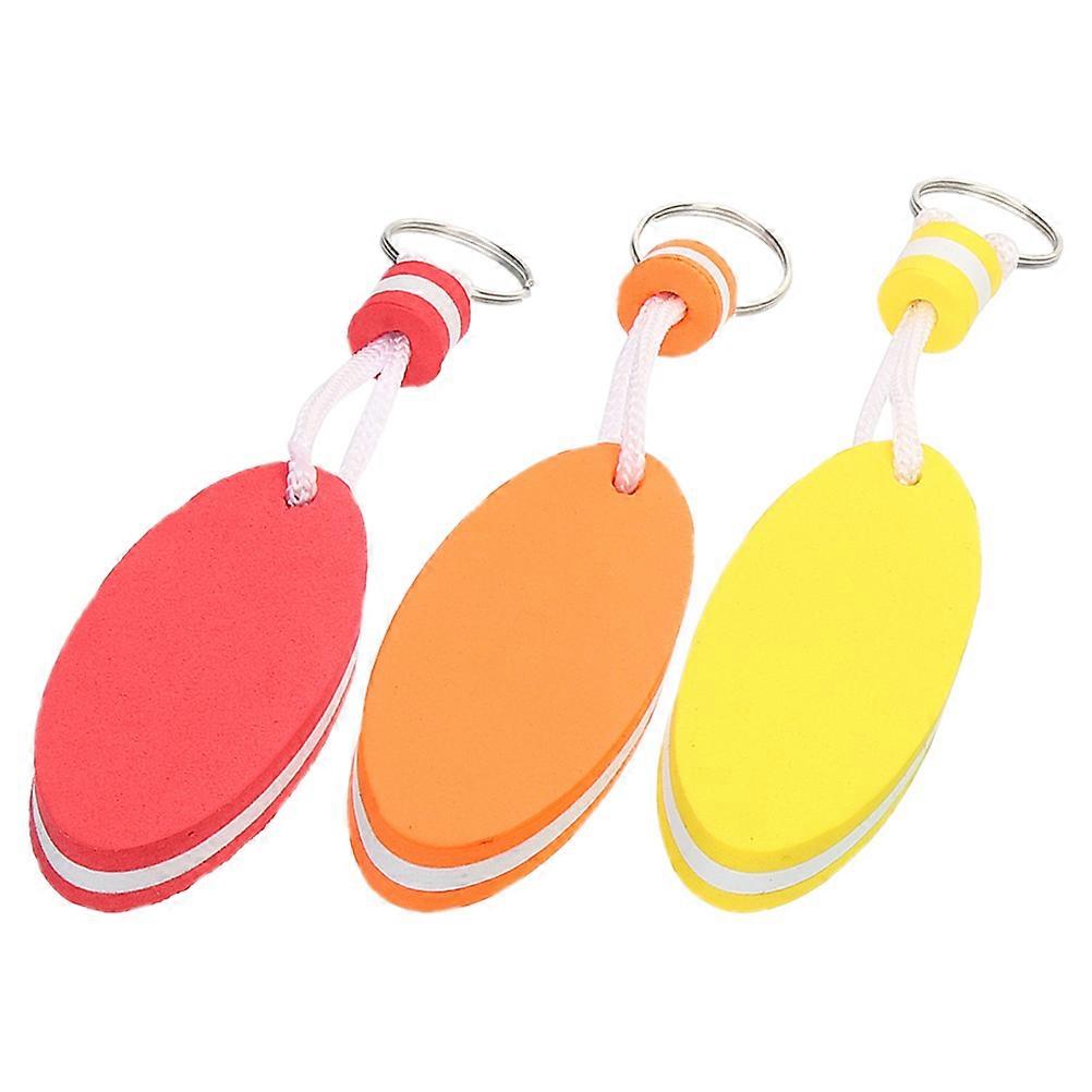 Floating Keychain Pendant Eva Foam Oval Keychain for Boating 6Pcs
