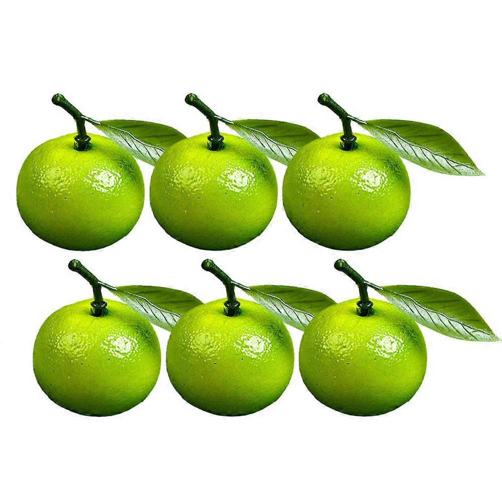 Foam Artificial Small Oranges Models for Decor 30Pcs Green Color
