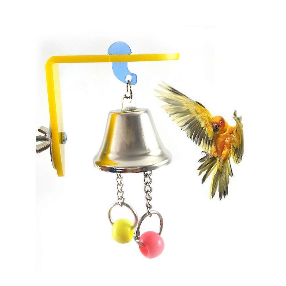 Yellow Birds Playthings for Parrot Hanging Chew Toy 2 Pieces