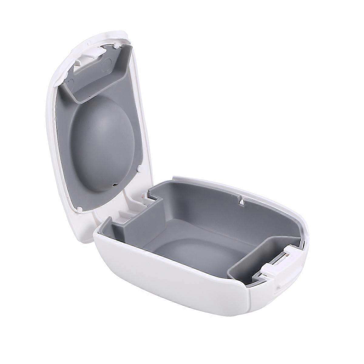 Hearing Aid Box for Storage 3Pcs Universal Small Hearing Aid Carry Case White