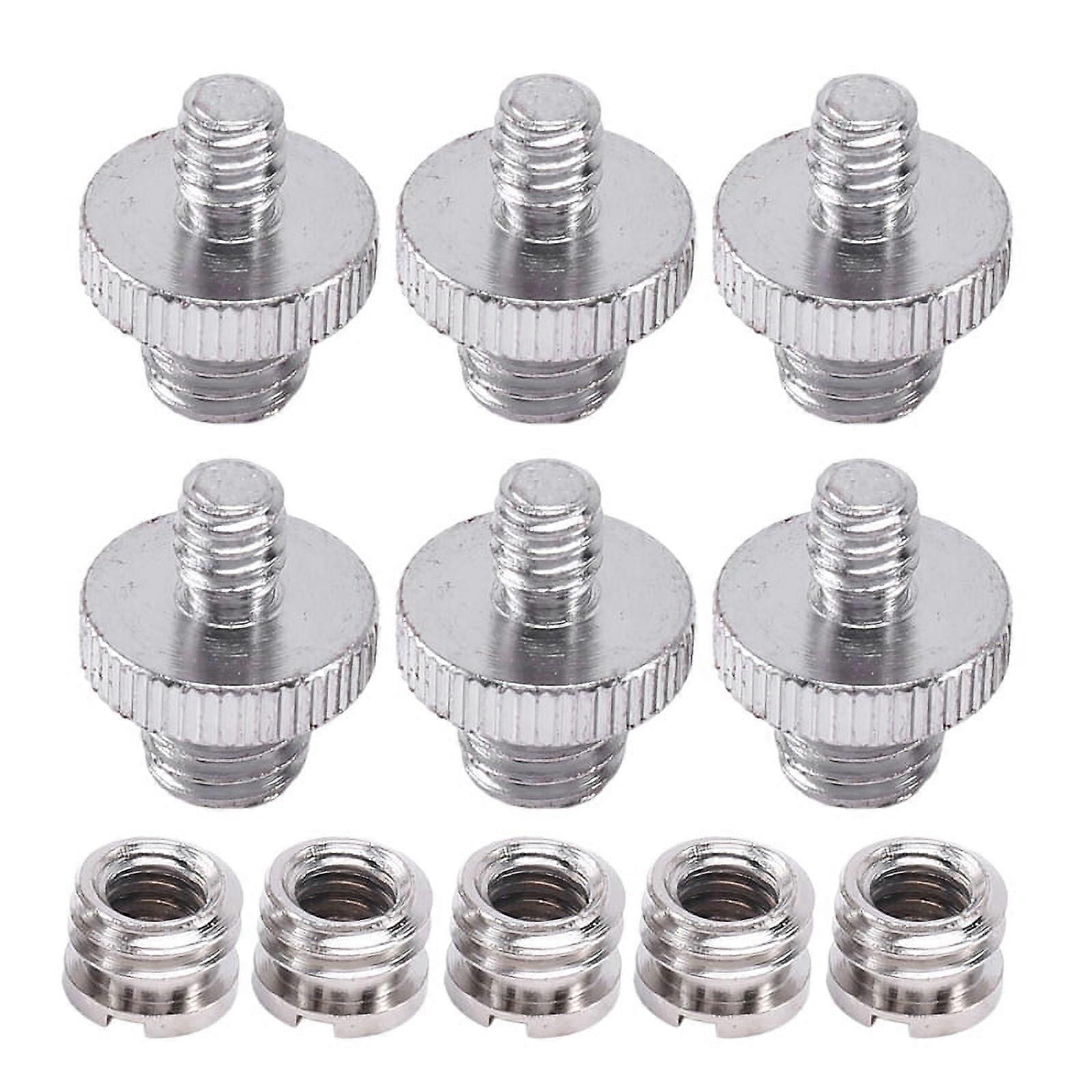 1/4 inch 3/8 Converter Threaded Screw Adapter Mount Set Camera/Tripod/ Monopod/Ballhead/ Light Stand