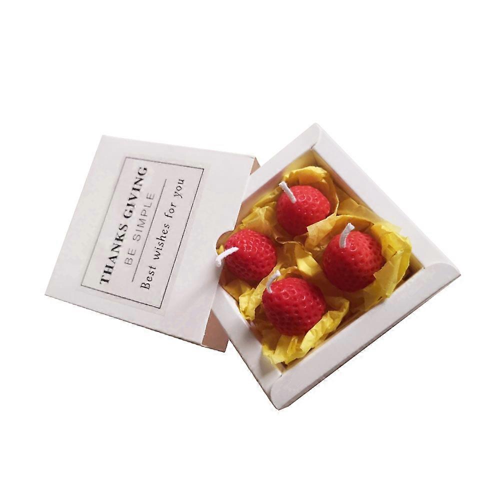 Strawberry Scented Candle Gift Box for Decoration 3 Boxes