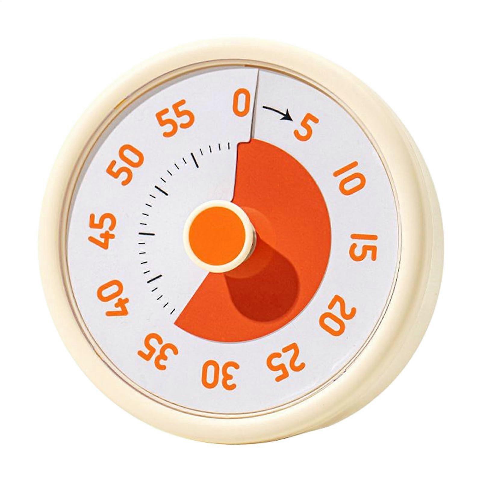 Kid Timer Visual Countdown Digital Alarm Clock 4.06x4.06x1.77 Inches 60Min Schedule Display Color Segments Yellow