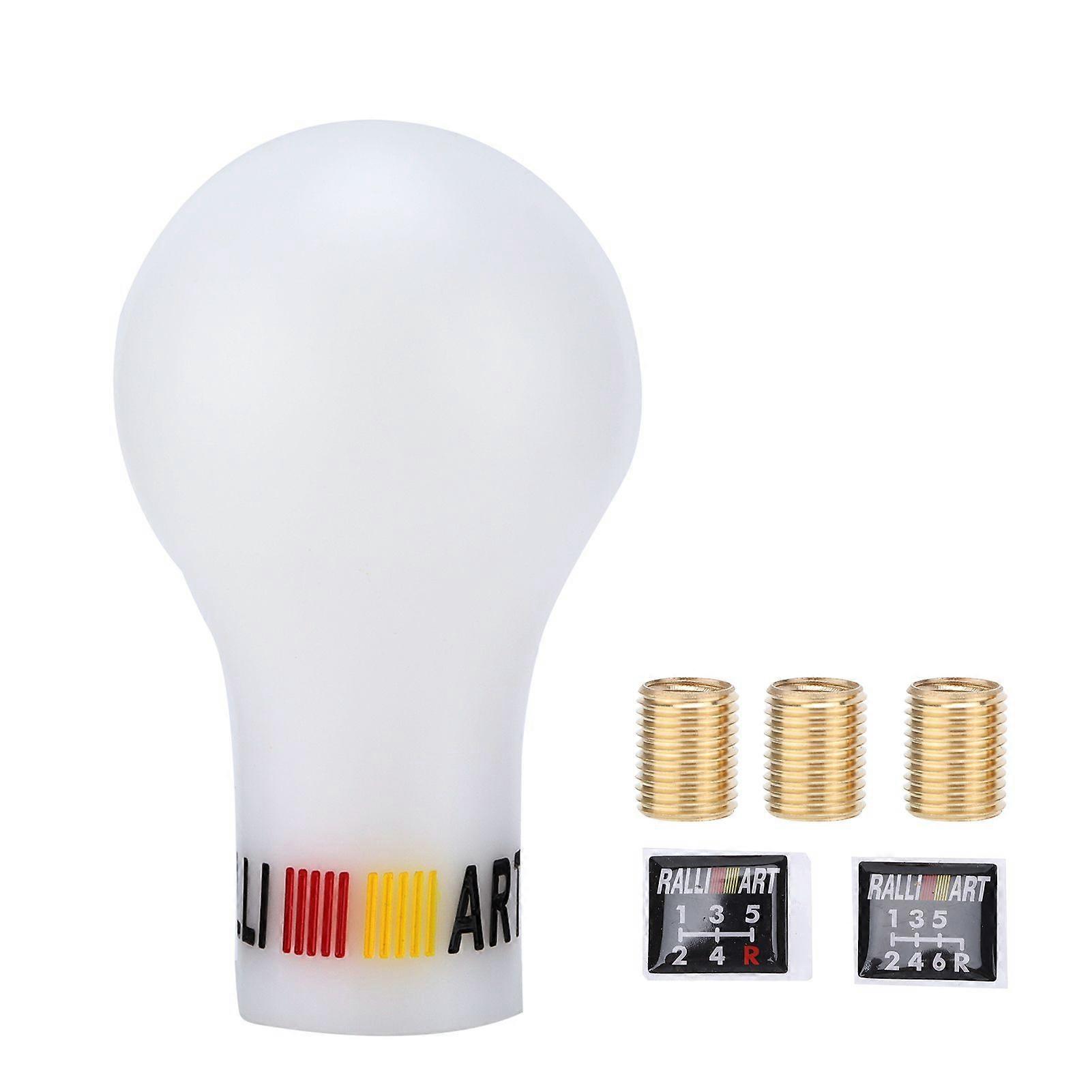 Gear Shift Knob Plastic 5 Speed Manual Chassis Handle Button Replacement for CITROEN C1 C3 C4 SeriesWhite