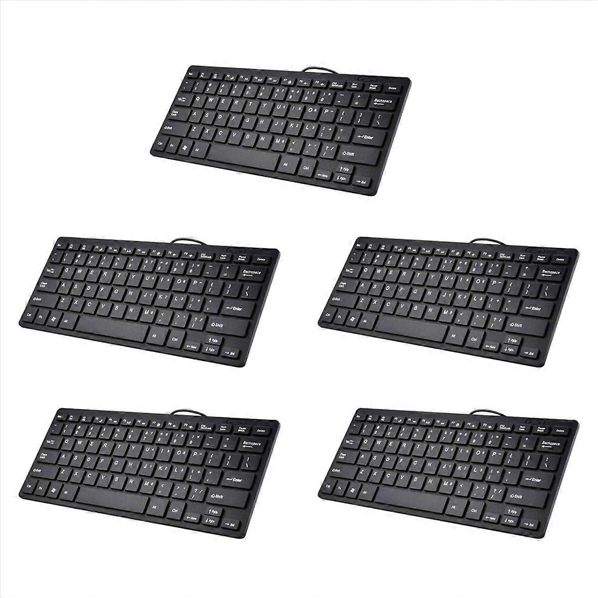Compact Wired Keyboard USB - Ultra-Thin Keyboard for PC Mini Gaming Keyboard