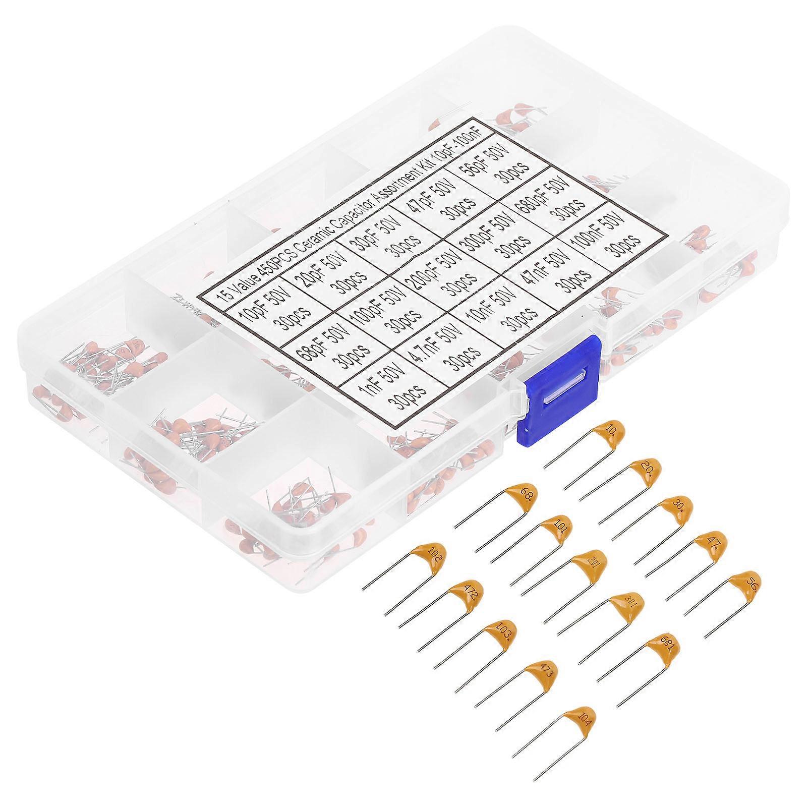 Electric Capacitor 50V Ceramic Capacitor for Home 1Set Durable Assorted