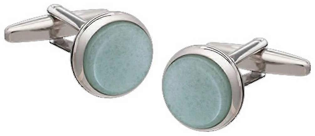 David Van Hagen Aventurine Cufflinks - Green/Silver