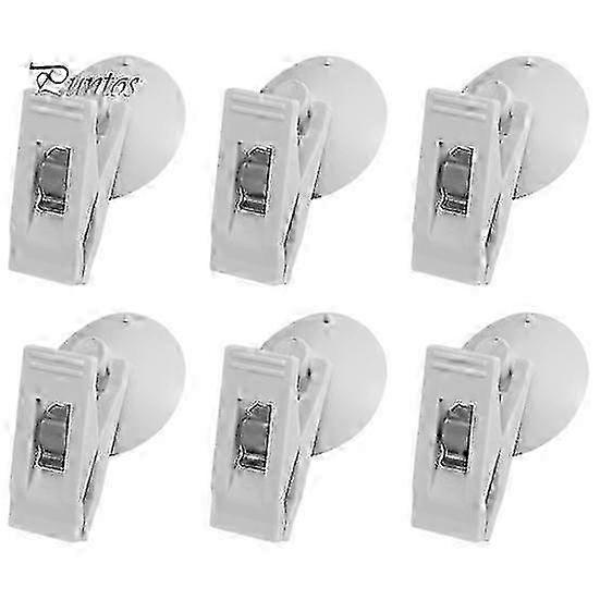 6Pcs Shower Curtain Clips with Suction Cup Prevent Water Splashing Windproof Splash Guard Car Interior Window Curtain Clip 25-26