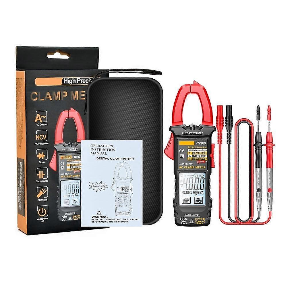 PN109 Clamp Meter Voltage Current Tester 4000 Counts Multimeter