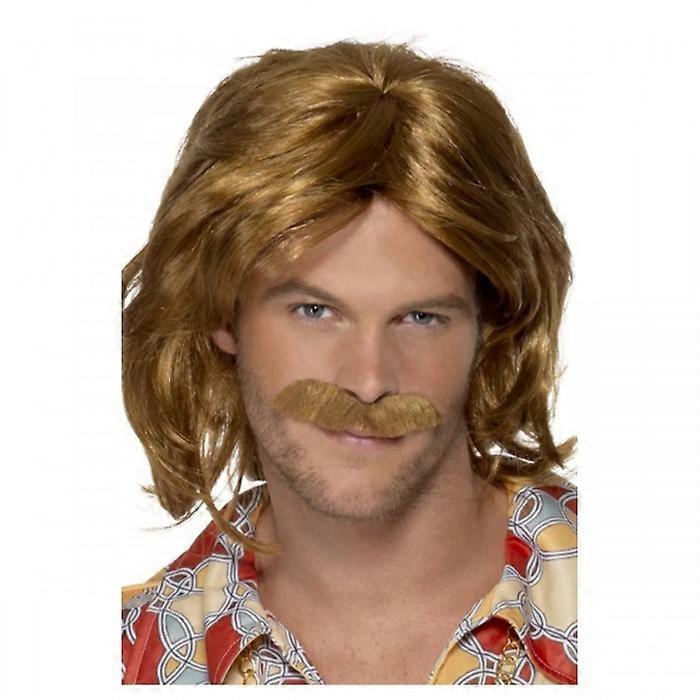 Smiffys Mens 70s Super Trouper Wig & Moustache