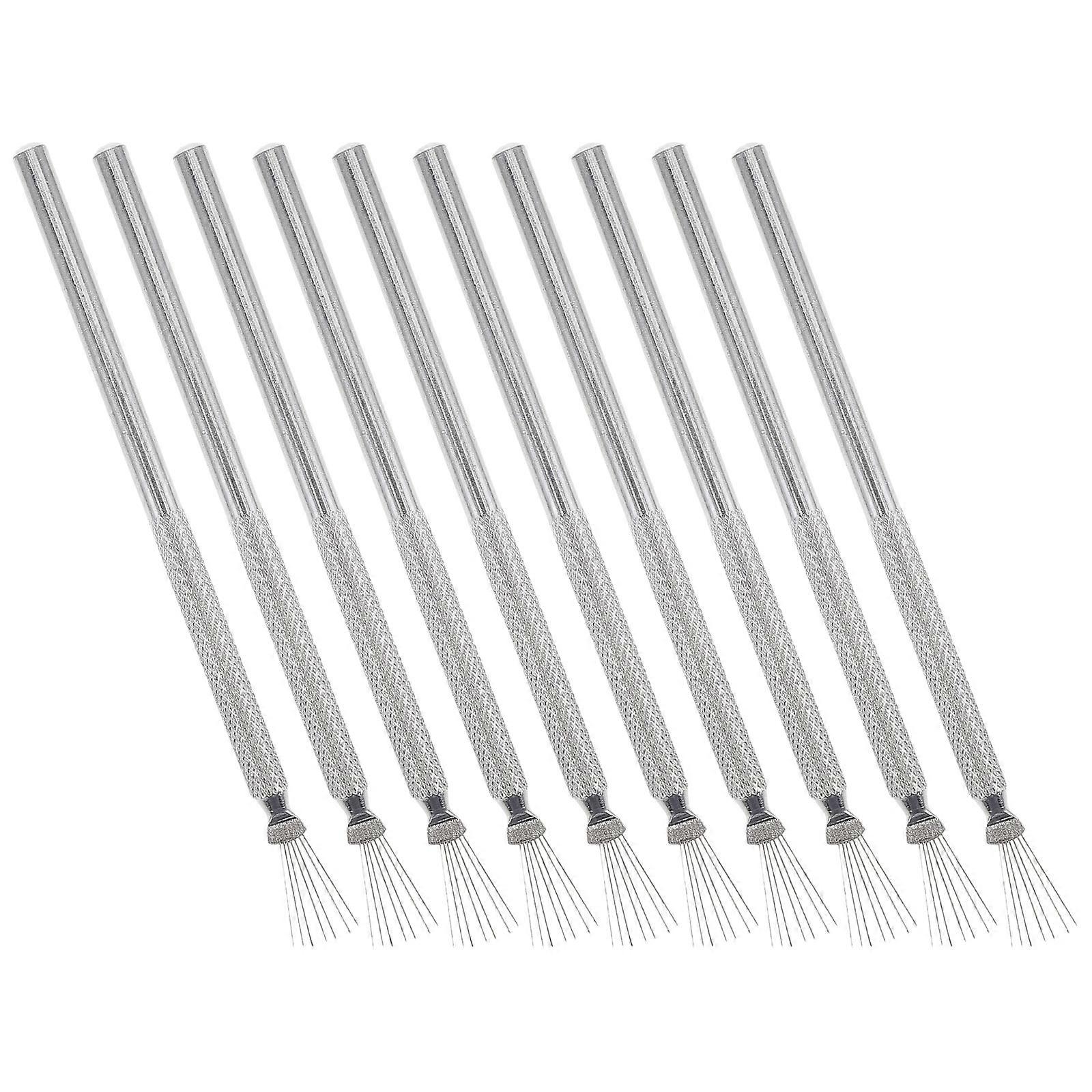 Manicure Nail Art Tools 10Pcs Stripe Lines Pen with Bendable Pins