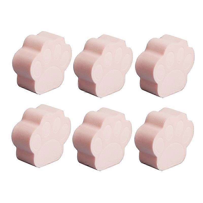6PCS Pink Cat Claw Powder Puff,Makeup Sponge For Both Dry Wet Use